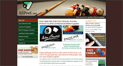 Desktop Screenshot of pooltablefeltcloth.com