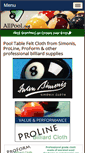 Mobile Screenshot of pooltablefeltcloth.com